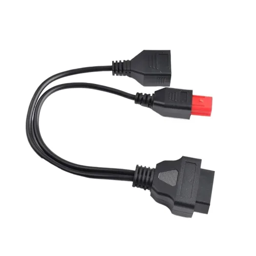 Vista 4 de OBD 16pin uno a dos cable adaptador OBDll 4pin a 6pin apto para motocicleta nacional cuatro cable de diagnóstico