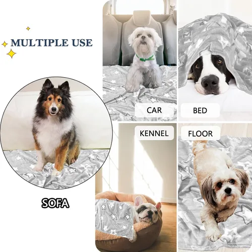Vista 4 de Manta para Perro, Súper Suave y Esponjosa Manta de Forro Polar Premium para Mascotas y Cachorros para Perros Grandes, Medianos, Gatos, Alfombrilla