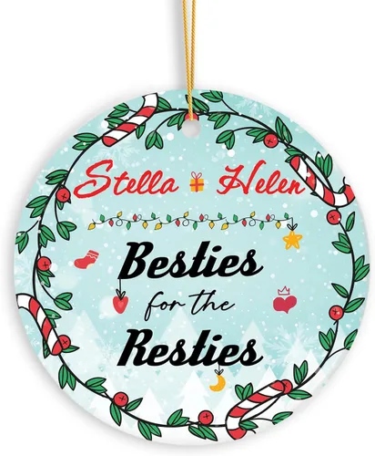 Vista 15 de Adorno de Navidad personalizado para parejas, adorno de nuestra primera Navidad juntos, regalo de recuerdo personalizado para parejas, adorno