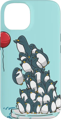 Vista 4 de Penguins Balloon Funny Sea Bird Water Animal Girls Gift Case for iPhone 17