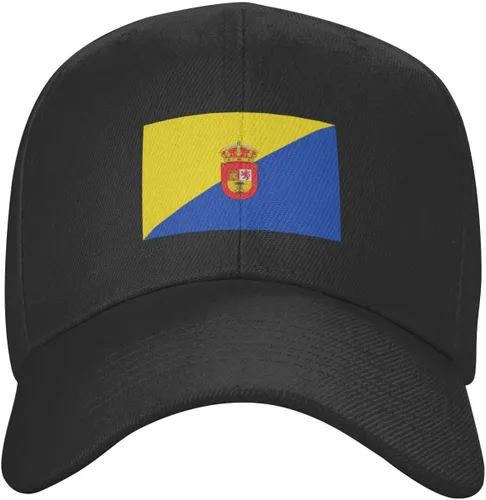 Vista 2 de Flag of Gran Canaria Baseball Cap for Men Women Classic Solid Color Adjustable Dad Hat