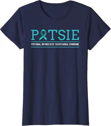 Vista 82 de POTS Dysautonomia Turquoise Ribbon Autonomic Dysfunction T-Shirt Asphalt Grey
