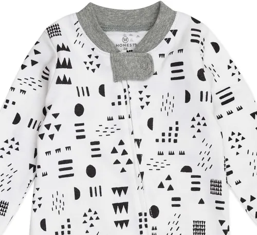 Vista 5 de HonestBaby Baby Sleep N' Play - Pijama de algodón orgánico con cremallera frontal y pies