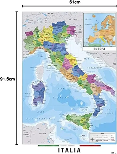 Vista 4 de Grupo Erik - Póster de mapa de Italia, 24.0 x 36.0 in