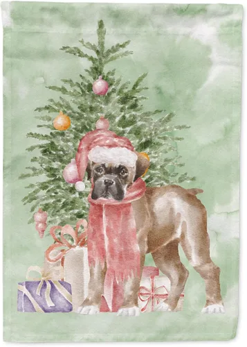 Vista 103 de Caroline's Treasures CK8213GF Bulldog Inglés #2 Regalos de Navidad y árbol de jardín Bandera de buzón Bandera decorativa para patio exterior, patio