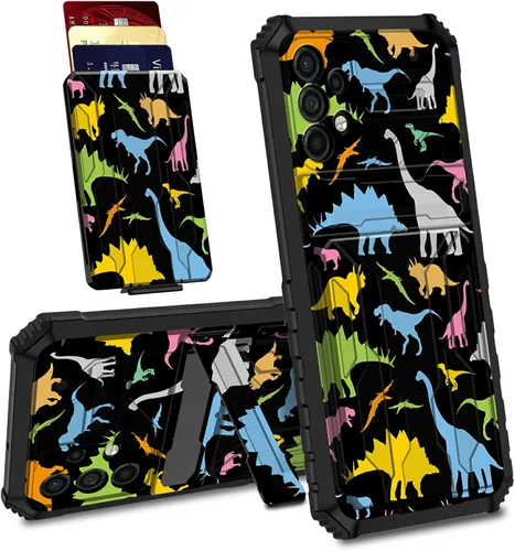 Vista 10 de Funda para Samsung Galaxy A53 5G con ranura desmontable para tarjetero, función atril, doble capa, resistente, a prueba de golpes, funda oculta