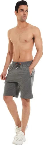 Vista 6 de QPNGRP - Pantalones cortos para hombre con cierre de cordón, cintura elástica