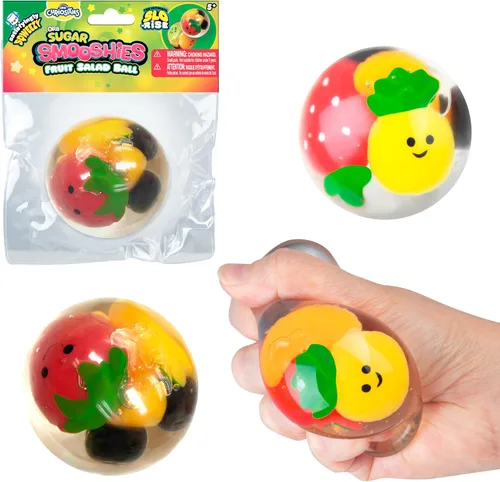 Vista 4 de ORB Curiosities - Bolas de azúcar para ensalada de frutas y azúcar de tiro lento, paquete de 3 unidades, esponjosas, elásticas, rellenas de frutas
