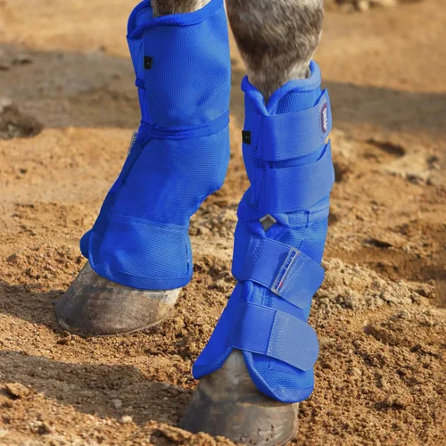 Vista 8 de Harrison Howard Botas para moscas de caballo, ajuste contorneado, protectores de piernas, botas de malla densa con ventilación cómoda y protección