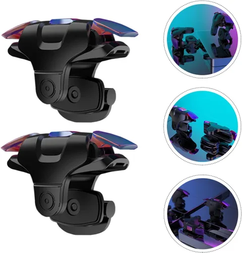 Vista 6 de Mikikit Phone Grip Controller 3 Pairs Gamepad Assist Mobile Game Handgrip Aim Fire Trigger for Phone Mobile Triggers Gaming s Durable Game Three 3