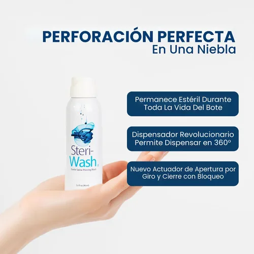 Vista 2 de Steri-Wash Postcare Piercing Spray 3 oz
