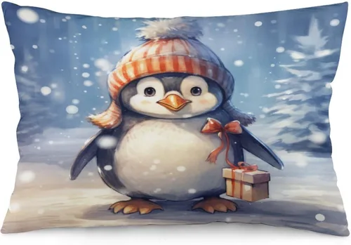 Vista 24 de Fundas de almohada de primavera con bonitos muñecos de nieve, fundas de almohada rústicas para vacaciones, funda de almohada tamaño Queen