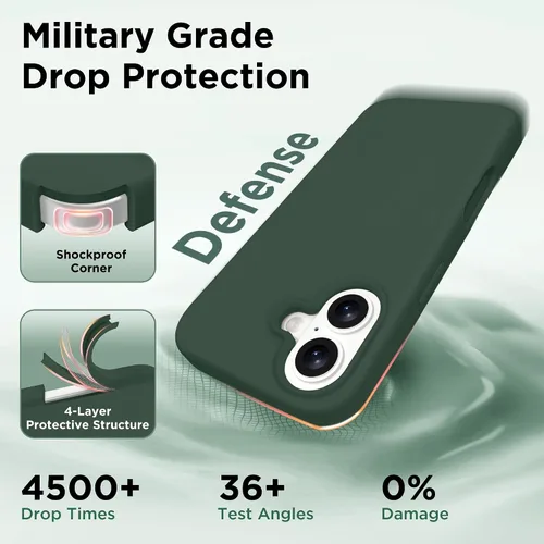 Vista 6 de GolbinBox Funda magnética para iPhone 17, compatible con MagSafe, cubierta de silicona integrada para control de cámara, funda de silicona líquida a