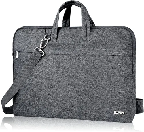 Vista 13 de Voova Bolsa para laptop de 13 14 pulgadas, funda impermeable para computadora con correas para el hombro y asa compatible con MacBook Air 13 Negro