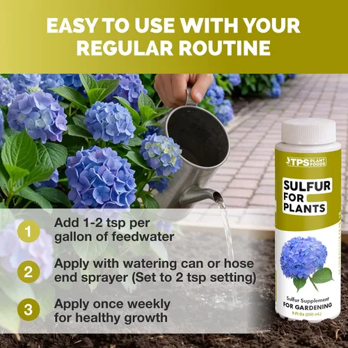 Vista 4 de Fertilizante de azufre: enmienda líquida de azufre para hojas más verdes, mejor absorción de nutrientes y plantas más fuertes, 8 onzas