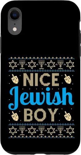 Vista 25 de Nice Jewish Boy Ugly Hanukkah Sweater Funny Jewish Chanukkah Case for iPhone 16