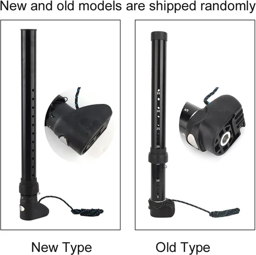 Vista 7 de Barra de extensión de mástil de windsurf de aleación de aluminio, accesorio de varilla de extensión de mástil de windsurf negro con adaptador