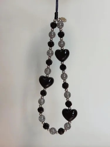 Vista 6 de Drawwind Correa con cuentas para teléfono con pulsera universal, cordón para teléfono celular lindo, pulsera de muñeca con cuentas, cadena de hilo