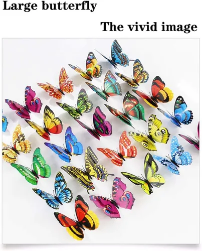 Vista 7 de FENELY Mariposa Jardín Estacas Decoraciones Al Aire Libre 3D Mariposas Césped Decorativo Patio Decoración Accesorios Adornos PVC Jardinería Arte