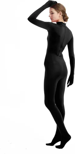 Vista 4 de Body de licra, completo, para mujer sin capucha, body leotardo Zentai, para disfraz