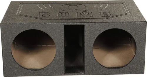 Vista 6 de QPower - Caja de subwoofer con doble ventilación de 12 pulgadas, sistema de subwoofer con puerto, color negro, accesorios para sistemas de audio