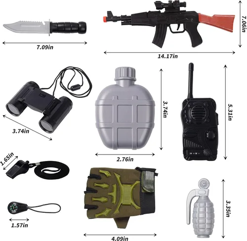 Vista 16 de ReliBeauty Disfraz de soldado uniforme de camuflaje del ejército