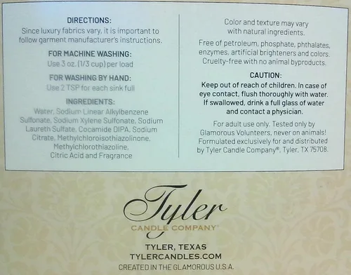 Vista 9 de Tyler Glam Wash - Detergente para ropa, Diva, líquido, 16 onzas líquidas HE Safe con bolsa para secadora h1
