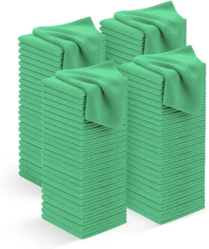 Vista 20 de Avalon Towels Paños de limpieza de microfibra (paquete de 48) – Tamaño 16 x 16 pulgadas, trapos de limpieza altamente absorbentes, sin pelusa Negro