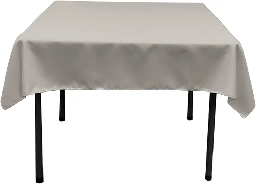 Vista 75 de LA Linen. Mantel cuadrado de popelina de poliéster