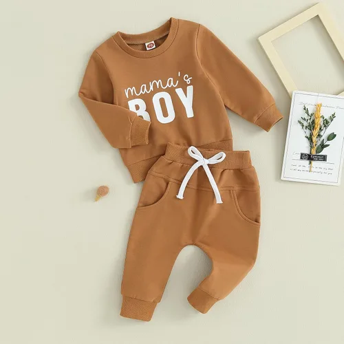 Vista 4 de Conjunto de sudadera de manga larga para bebé niño, ropa de otoño e invierno
