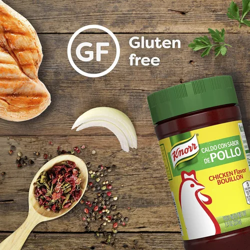 Vista 6 de Knorr Caldo con Sabor a Pollo para Salsas, Sopas y Guisos Granulado, Libre de Grasa y Colesterol 7.9 oz