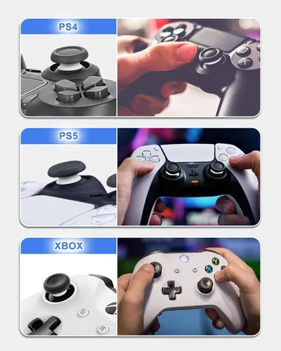 Vista 6 de 20 Pcs DEVASO Joystick Protectors White Silicone Elastic Joystick Protector RingInvisible Protection During Gaming Compatible with Steam