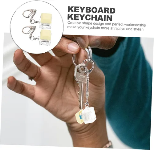 Vista 5 de Alasum 2pcs keycap keychain mariposas decorativas para pared plastic purse backpack purses wallet for keys locket keychain music keyboard backpack