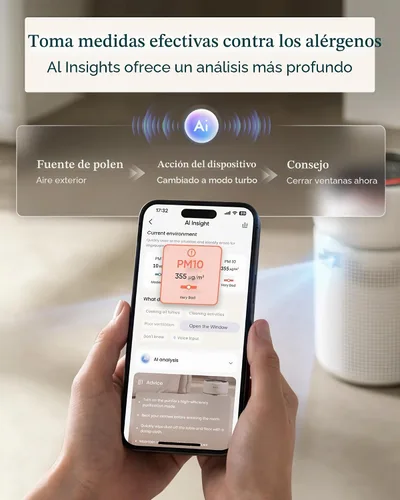 Vista 4 de LEVOIT HEPA Air Purifier for Home Bedroom, Allergen Defense, Eleva 300X Blanco