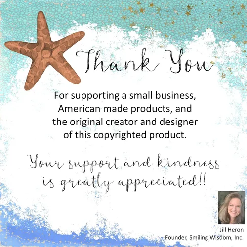 Vista 5 de Smiling Wisdom - 20 regalos de historia de estrellas de mar a granel - Tarjetas de apreciación de You Make a Profound Difference e imán redondo