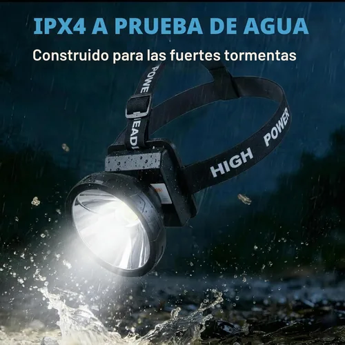 Vista 6 de Odear Lie Wang linterna de minero, linterna LED recargable para minería, campamento, senderismo, pesca
