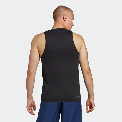 Vista 2 de adidas Camiseta sin mangas con logotipo de Training Essentials Feel Ready para hombre