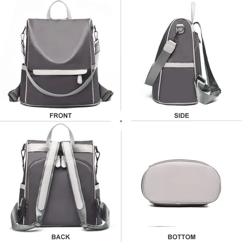 Vista 3 de Charmore - Mochila de viaje para mujer, de nylon, antirrobo, resistente al agua, ligera, estilo casual