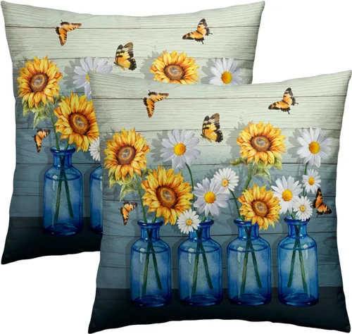 Vista 38 de Fundas de almohada marrón leopardo - 2 piezas Funda de almohada de guepardo 18x18 pulgadas Fundas de almohada de algodón con estampado de animales