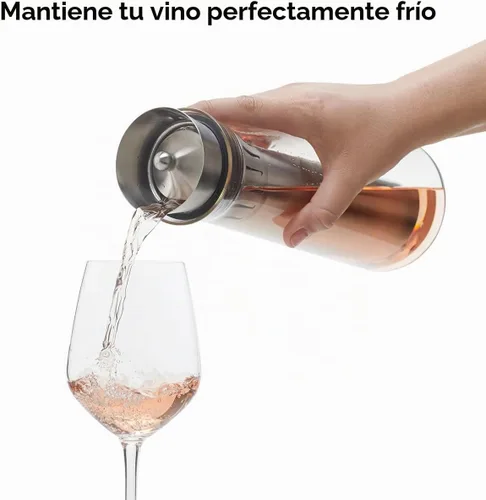 Vista 5 de Rabbit Jarra enfriadora de vino de vidrio enfría y airea vino 25.4 fl oz de capacidad