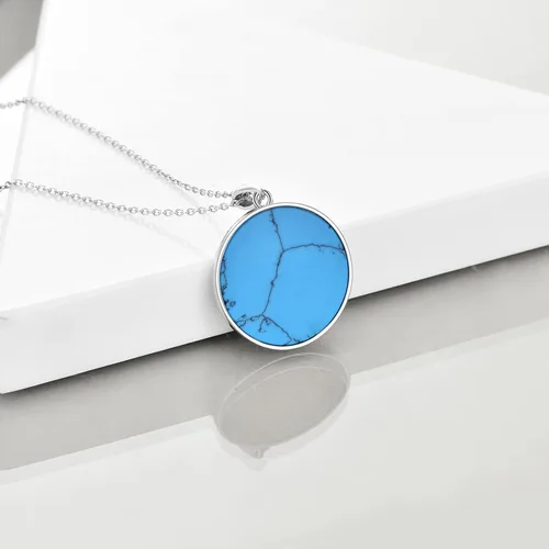 Vista 3 de YFN Collar de diosa de triple luna plata de ley pentagrama pentagrama ópalo pagano wiccano magia amuleto de árbol de la vida joyería para mujeres