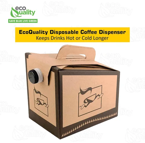 Vista 4 de EcoQuality Dispensador de café portátil desechable [paquete de 10] para jarra aislada de bebidas frías y calientes, caja de Joe to Go, gran portador