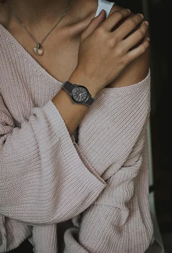 Vista 3 de Reloj de enfermera impermeable para mujer, reloj analógico de enfermería con segunda mano, esfera de fácil lectura