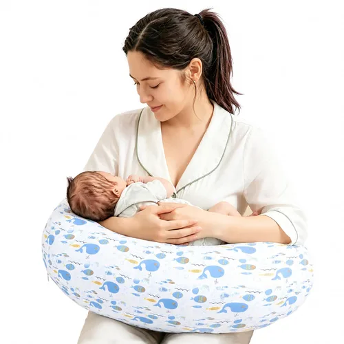Vista 12 de Almohada de lactancia, almohadas de lactancia materna con funda extraíble de tamaño estándar, almohada de lactancia con relleno transpirable