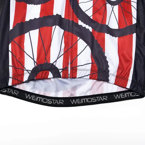 Vista 12 de Weimostar Hombre Ciclismo Jersey Manga Corta Bicicleta Ropa Multicolor Diamante