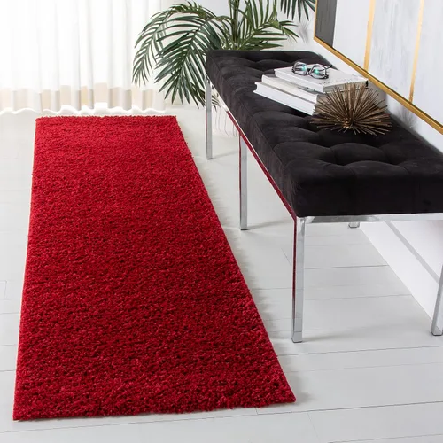 Vista 24 de SAFAVIEH Arizona Shag Collection ASG820A - Alfombra de pasillo, 2 pies 3 pulgadas x 6 pies, color crema, diseño sólido, no desprende pelusa y fácil
