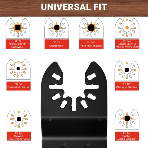 Vista 4 de 43 hojas de sierra oscilantes, kit multiherramienta premium para madera/metal/plástico, hojas de sierra de liberación rápida, compatible con Porter