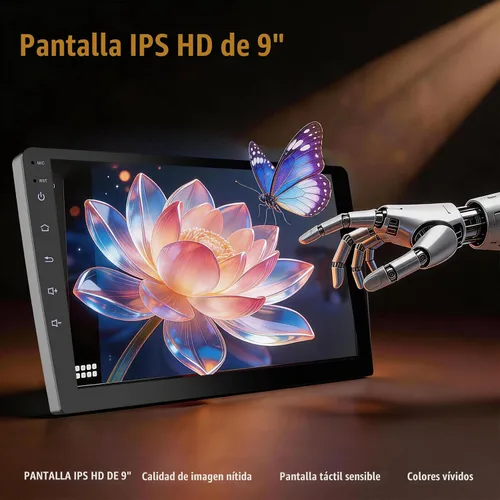 Vista 6 de Haudio Estéreo de auto de doble DIN de 9 pulgadas con Apple CarPlay inalámbrico y Android Auto, Android 13 Radio para automóvil 4+64GB, pantalla