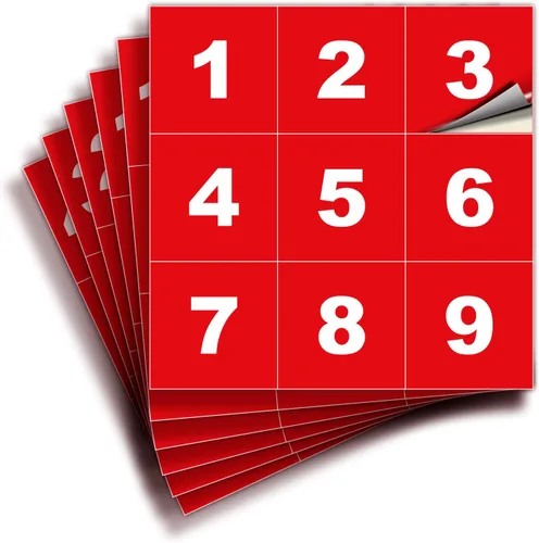 Vista 16 de iSYFIX Calcomanías negras de números consecutivos – 1 a 50, 1 pulgada, 1 juego – Vinilo autoadhesivo de alta calidad ideal para inventario