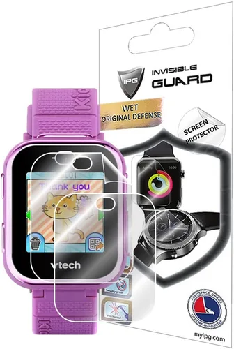 Vista 5 de IPG Protector de pantalla para reloj inteligente VTech KidiZoom DX2 (2 unidades) Invisible Ultra HD Película transparente antiarañazos, suave